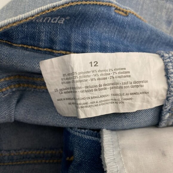 Gloria Vanderbilt Amanda Capri Women's size 12 Light Wash Blue Denim Jeans - Picture 3 of 4